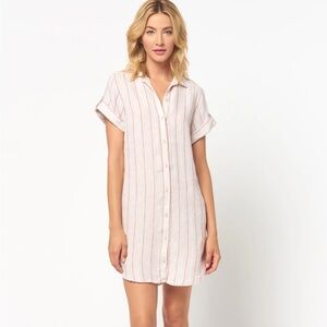 Maven West 100% French Linen Shirt Dress size S made in the US